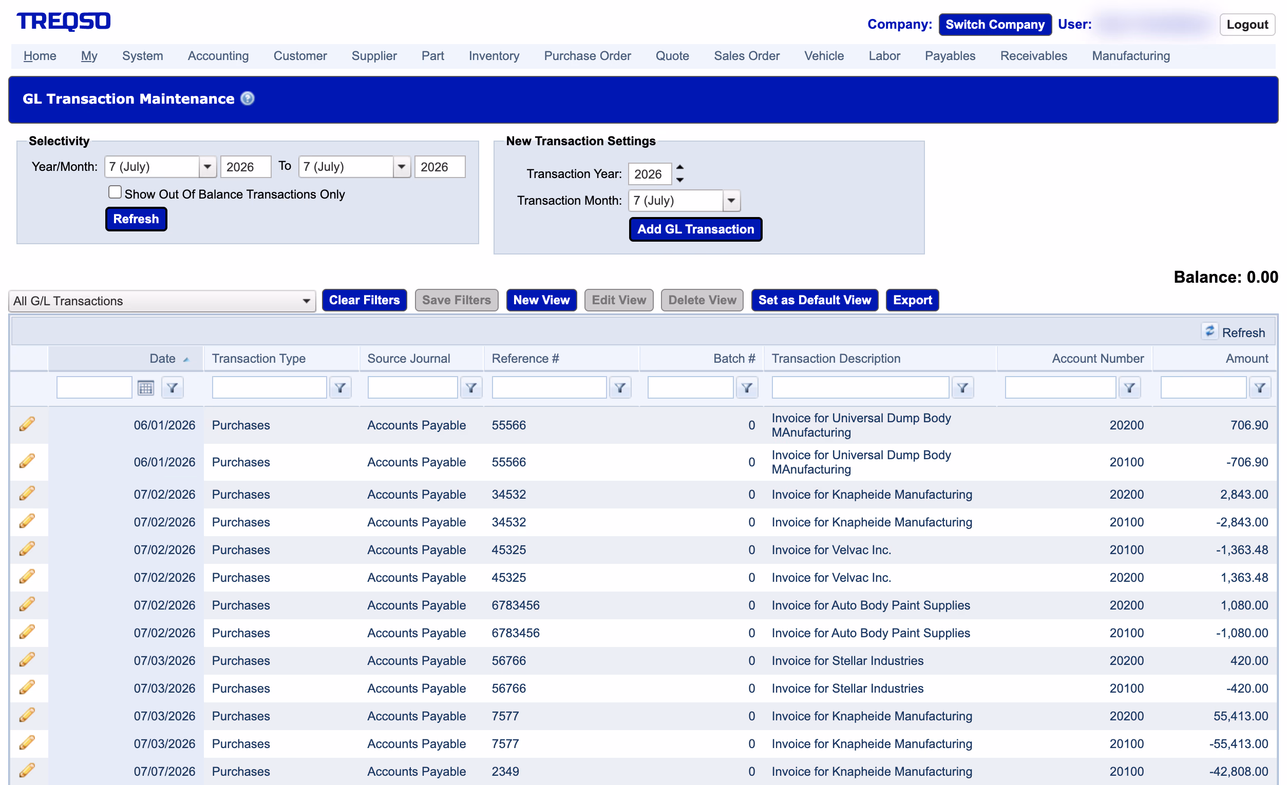 Accounting Module screenshot