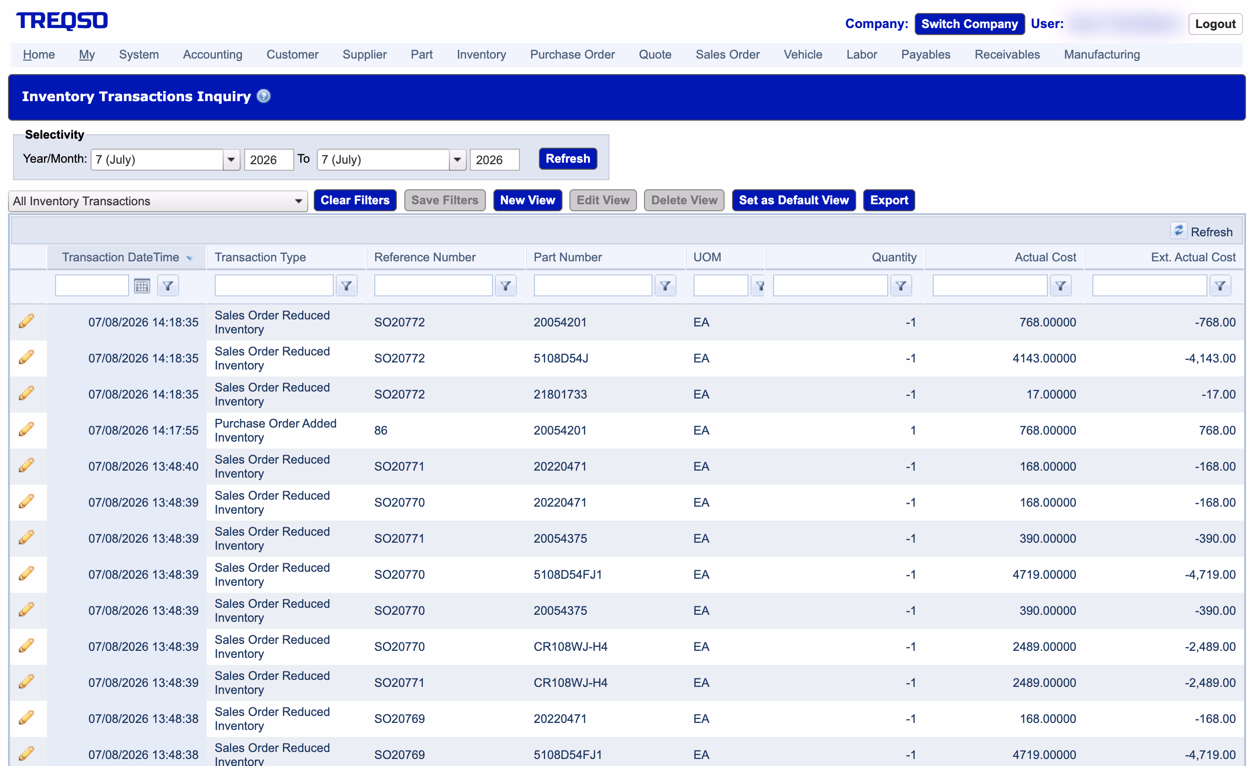 Inventory Module screenshot